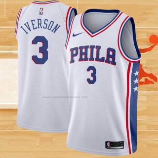 Camiseta Philadelphia 76ers Allen Iverson NO 3 Association Blanco