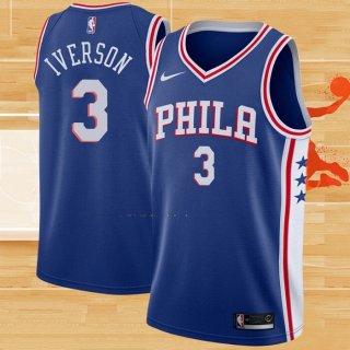 Camiseta Philadelphia 76ers Allen Iverson NO 3 Icon Azul