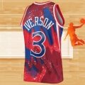 Camiseta Philadelphia 76ers Allen Iverson NO 3 Mitchell & Ness 1997-98 Rojo