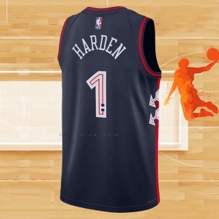 Camiseta Philadelphia 76ers James Harden NO 1 Ciudad 2023-24 Azul