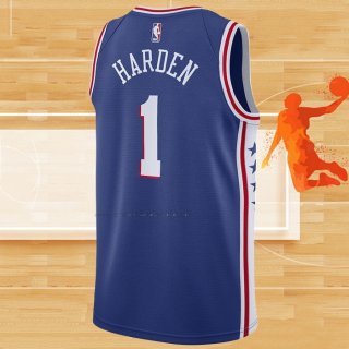 Camiseta Philadelphia 76ers James Harden NO 1 Icon Azul