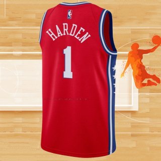 Camiseta Philadelphia 76ers James Harden NO 1 Statement 2020-21 Rojo