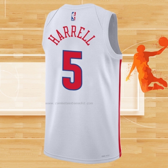 Camiseta Philadelphia 76ers Montrezl Harrell NO 5 Ciudad 2022-23 Blanco