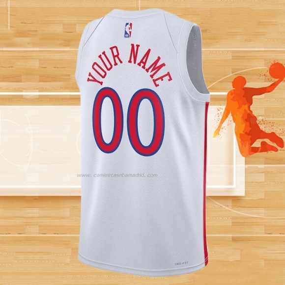 Camiseta Philadelphia 76ers Personalizada Ciudad 2022-23 Blanco