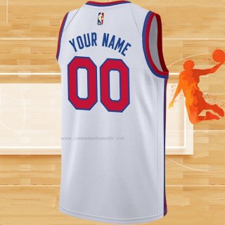 Camiseta Philadelphia 76ers Personalizada Hardwood Classic Blanco