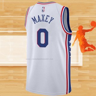 Camiseta Philadelphia 76ers Tyrese Maxey NO 0 Association 2020-21 Blanco