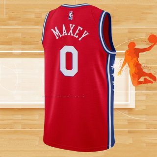 Camiseta Philadelphia 76ers Tyrese Maxey NO 0 Statement 2020-21 Rojo