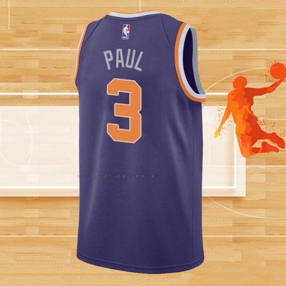 Camiseta Phoenix Suns Chris Paul NO 3 Icon 2021 Violeta