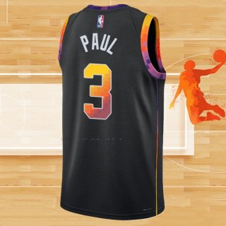 Camiseta Phoenix Suns Chris Paul NO 3 Statement 2022-23 Negro