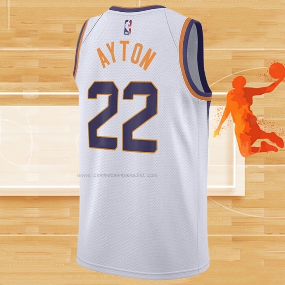 Camiseta Phoenix Suns Deandre Ayton NO 22 Association 2021 Blanco