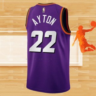 Camiseta Phoenix Suns Deandre Ayton NO 22 Classic 2022-23 Violeta