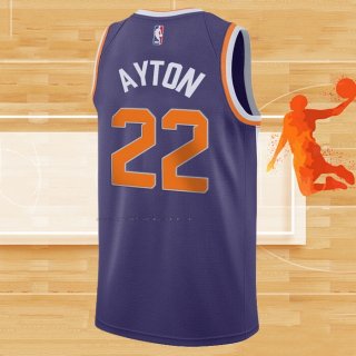 Camiseta Phoenix Suns Deandre Ayton NO 22 Icon 2021 Violeta