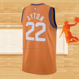 Camiseta Phoenix Suns Deandre Ayton NO 22 Statement 2021 Naranja