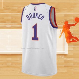 Camiseta Phoenix Suns Devin Booker NO 1 Association 2022-23 Blanco