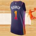 Camiseta Phoenix Suns Devin Booker NO 1 Ciudad Autentico 2023-24 Violeta