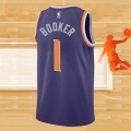 Camiseta Phoenix Suns Devin Booker NO 1 Icon 2021 Violeta