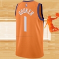 Camiseta Phoenix Suns Devin Booker NO 1 Statement Naranja