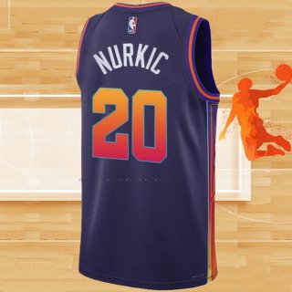 Camiseta Phoenix Suns Jusuf Nurkic NO 20 Ciudad 2023-24 Violeta