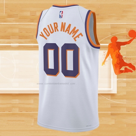 Camiseta Phoenix Suns Personalizada Association 2023-24 Blanco