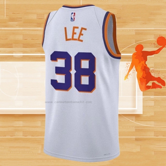 Camiseta Phoenix Suns Saben Lee NO 38 Association 2023-24 Blanco