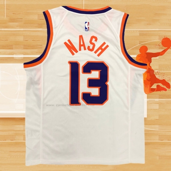 Camiseta Phoenix Suns Steve Nash NO 13 Association Blanco