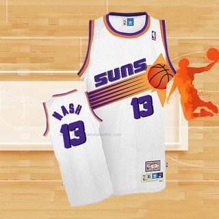 Camiseta Phoenix Suns Steve Nash NO 13 Retro Blanco