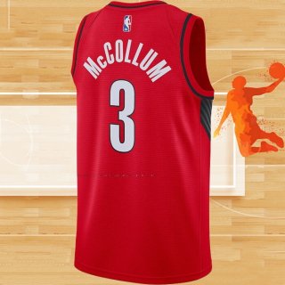 Camiseta Portland Trail Blazers C.J. McCollum NO 3 Statement Rojo