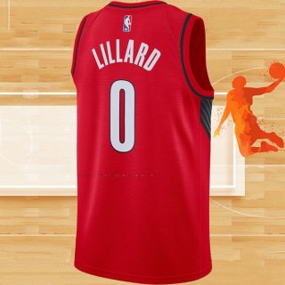 Camiseta Portland Trail Blazers Damian Lillard NO 0 Statement Rojo