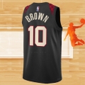 Camiseta Portland Trail Blazers Moses Brown NO 10 Ciudad 2023-24 Negro