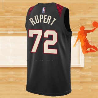 Camiseta Portland Trail Blazers Rayan Rupert NO 72 Ciudad 2023-24 Negro