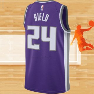 Camiseta Sacramento Kings Buddy Hield NO 24 Icon Violeta