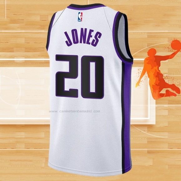 Camiseta Sacramento Kings Colby Jones NO 20 Association 2023-24 Blanco