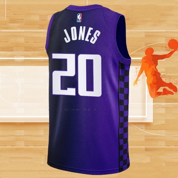 Camiseta Sacramento Kings Colby Jones NO 20 Statement 2023-24 Violeta