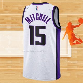 Camiseta Sacramento Kings Davion Mitchell NO 15 Association 2023-24 Blanco