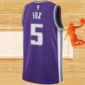 Camiseta Sacramento Kings De'Aaron Fox NO 5 Icon Violeta