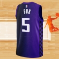 Camiseta Sacramento Kings De'Aaron Fox NO 5 Statement 2023-24 Violeta