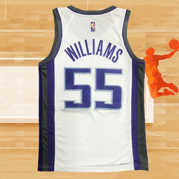 Camiseta Sacramento Kings Jason Williams NO 55 Association 2019-20 Blanco