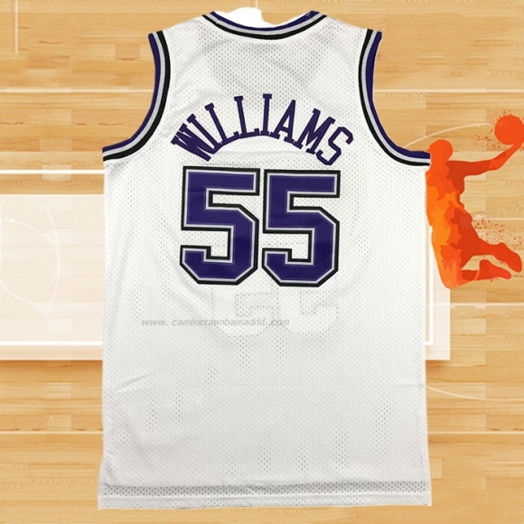 Camiseta Sacramento Kings Jason Williams NO 55 Retro Blanco