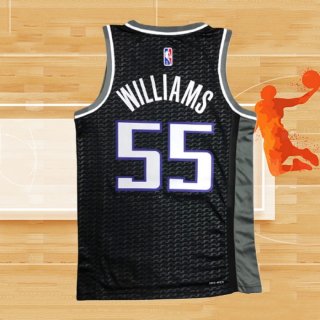 Camiseta Sacramento Kings Jason Williams NO 55 Statement 2020-21 Negro