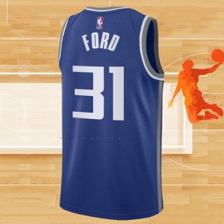 Camiseta Sacramento Kings Jordan Ford NO 31 Ciudad 2023-24 Azul