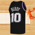 Camiseta Sacramento Kings Mike Bibby NO 10 Mitchell & Ness 2001-02 Negro