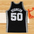 Camiseta San Antonio Spurs David Robinson NO 50 Mitchell & Ness Negro