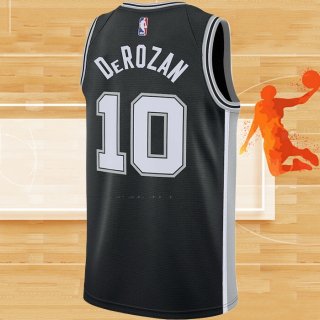 Camiseta San Antonio Spurs DeMar DeRozan NO 10 Icon Negro