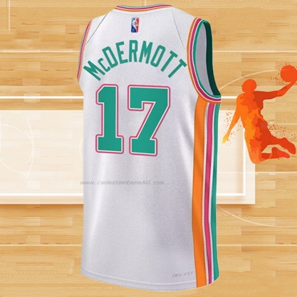 Camiseta San Antonio Spurs Doug McDermott NO 17 Ciudad 2021-22 Blanco