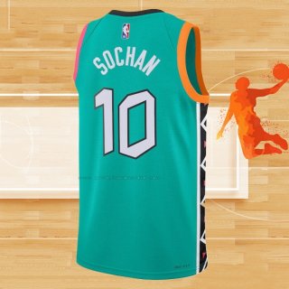 Camiseta San Antonio Spurs Jeremy Sochan NO 10 Ciudad 2022-23 Verde