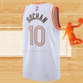 Camiseta San Antonio Spurs Jeremy Sochan NO 10 Ciudad 2023-24 Blanco