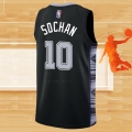 Camiseta San Antonio Spurs Jeremy Sochan NO 10 Statement 2022-23 Negro