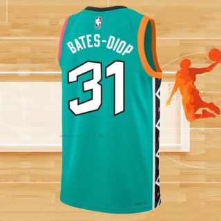 Camiseta San Antonio Spurs Keita Bates-Diop NO 31 Ciudad 2022-23 Verde