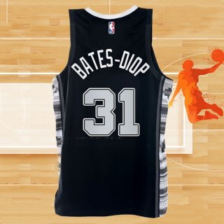 Camiseta San Antonio Spurs Keita Bates-Diop NO 31 Statement 2022-23 Negro