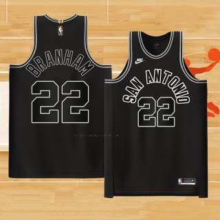 Camiseta San Antonio Spurs Malaki Branham NO 22 Classic Autentico 2022-23 Negro